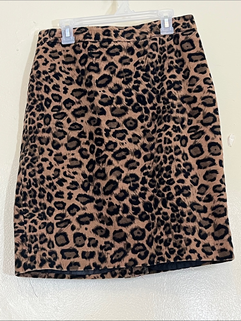 Talbots Leopard Print Tan Pencil Skirt - Classic Animal Pattern